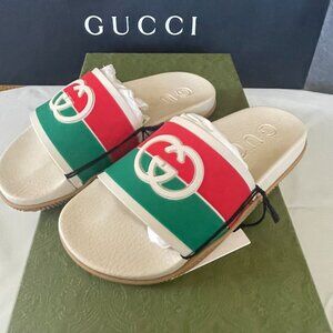 NWT Gucci Slides Interlocking G Orange size36 US6